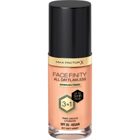 1+1 gratis: Max Factor Facefinity All Day Flawless Foundation N77 Soft Honey 34 ml