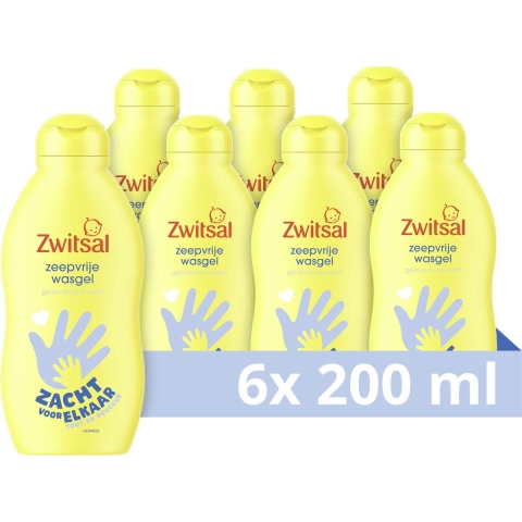 6x Zwitsal Zeepvrije Wasgel 200 ml