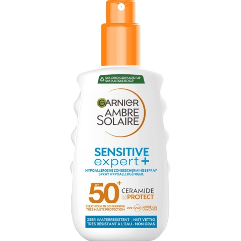 1+1 gratis: Garnier Ambre Solaire Sensitive Expert+ Zonnebrandspray SPF 50+ 150 ml