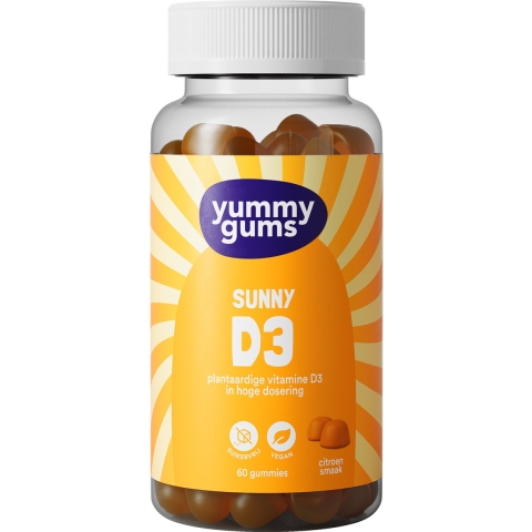 Gratis Verzending: Yummygums Sunny D3 60 gummies