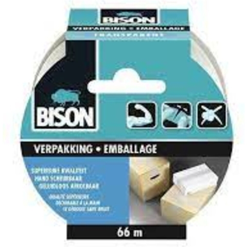 6x Bison Tape Verpakking Transparant 66 meter