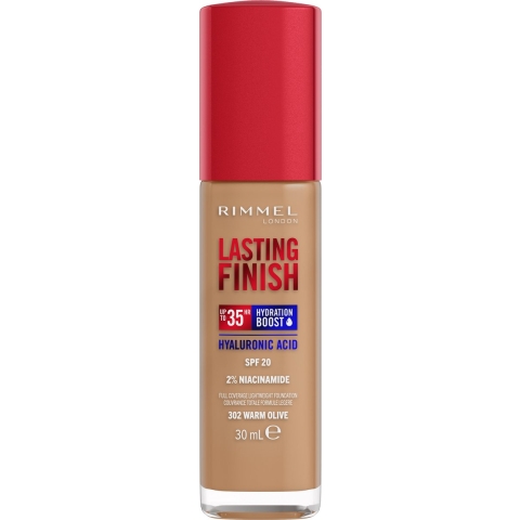 1+1 gratis: Rimmel Lasting Finish 35H Foundation Warm Olive 302 30 ml