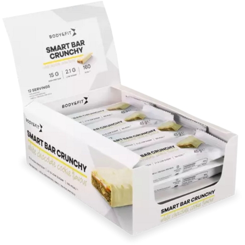 Body&Fit Smart Bar Crunchy White Chocolate&Cookies 12 x 45 gr