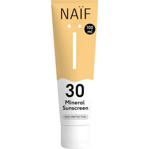 1+1 gratis 1+1 gratis: Naif Minerale Zonnebrandcréme SPF 30 100 ml