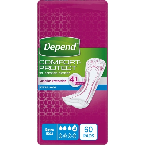 6x Depend Pads Extra 10 stuks