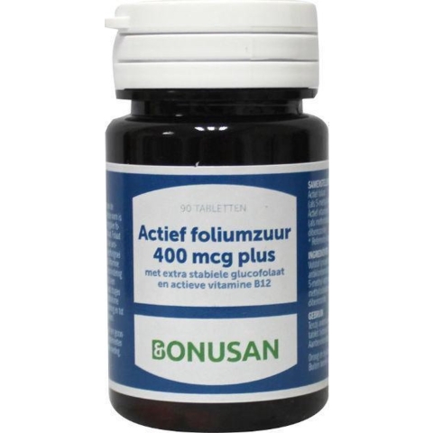 Bonusan Actief foliumzuur 400 mcg plus 90 tabletten