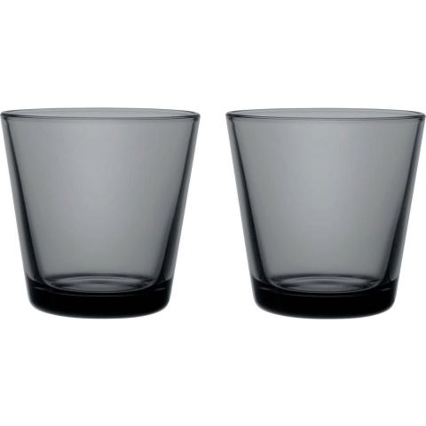 IITTALA - Kartio - Glas 0,21l Dark grey set/2