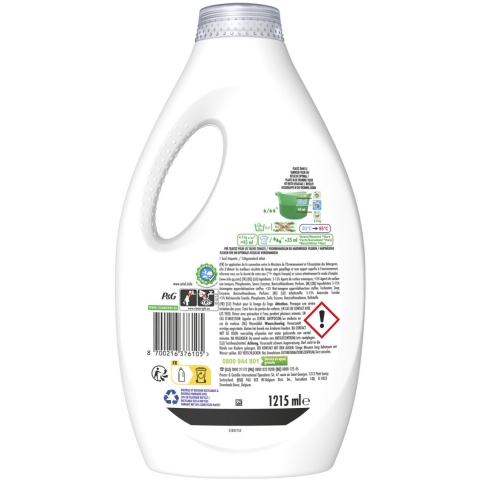 Ariel Vloeibaar Wasmiddel Sensitive 27 Wasbeurten 1215 ml