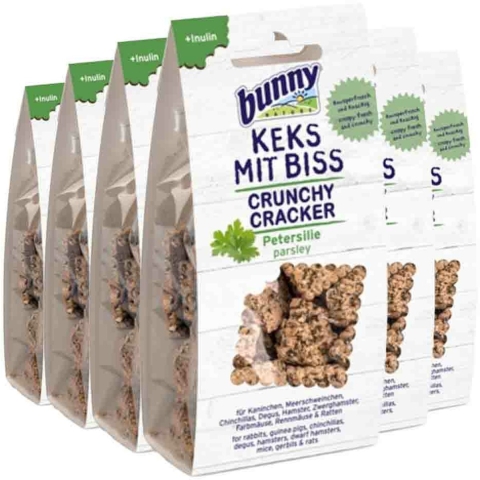 6x Bunny Nature Crunchy Cracker Peterselie 50 gr