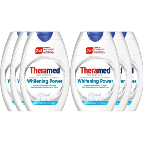 6x Theramed Tandpasta 2in1 Whitening Power 75 ml