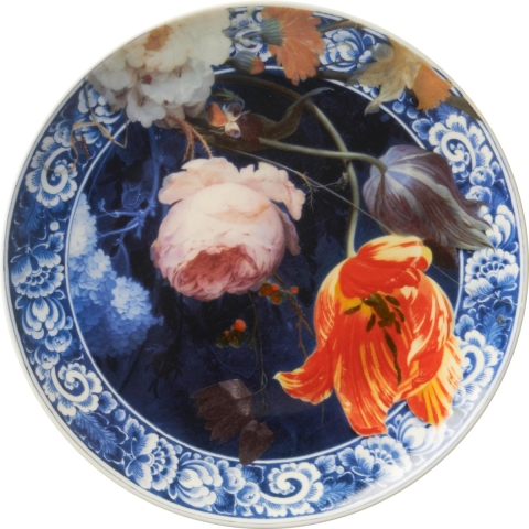 HEINEN - Wandborden - Bord Bloemen Gouden eeuw 20cm