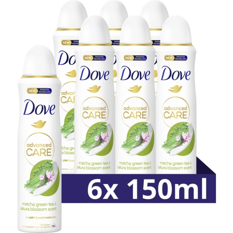 6x Dove Deodorant Spray Matcha&Sakura 150 ml