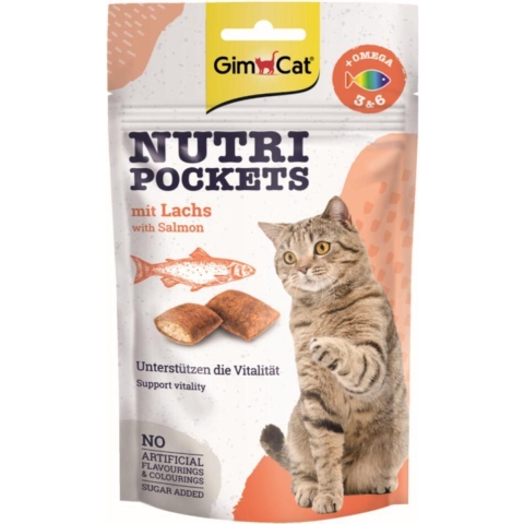 12x GimCat Nutri Pockets Zalm 60 gr