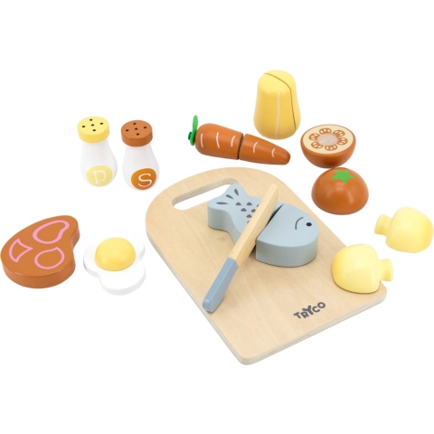 Houten Snijplank met Eten Tryco