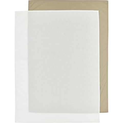 Laken Ledikant Meyco Uni Offwhite / Taupe 2-pack