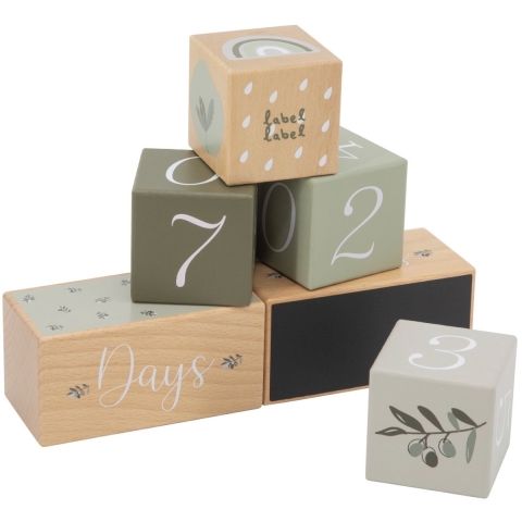Blokken Label-Label Mijlpaal Olive Green