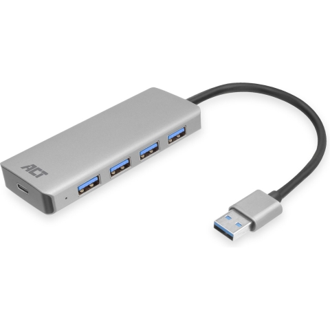 ACT AC6121 USB-A hub USB-C power poort