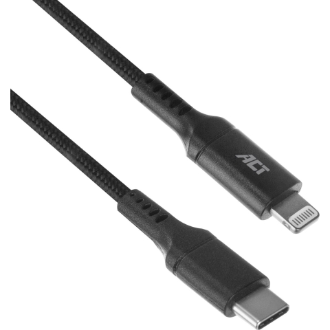 ACT USB-C naar Lightning 1m zwart