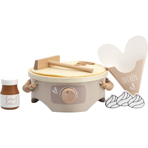 Crepe Maker Label-Label Hout Nougat