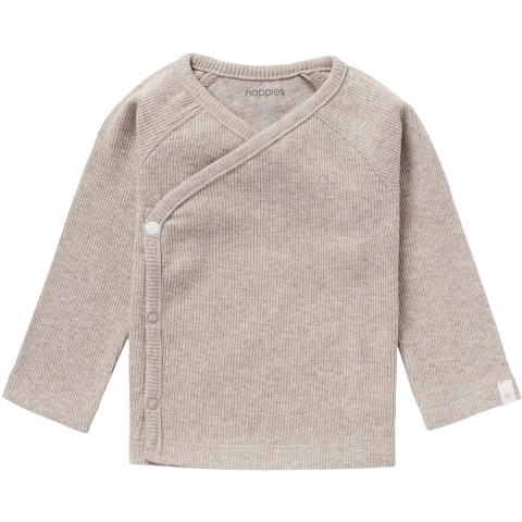 Shirt Noppies NOOS Tee Overlap Rib Nanyuki Taupe Melange