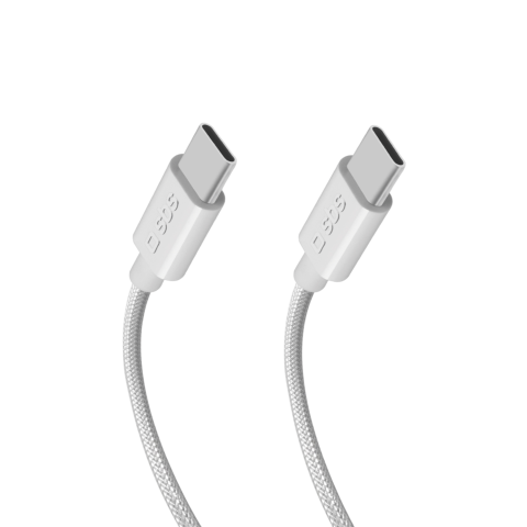 Sbs Mobile Usb-c Naar Braided 100w 1.5m Kabel 15 M Wit