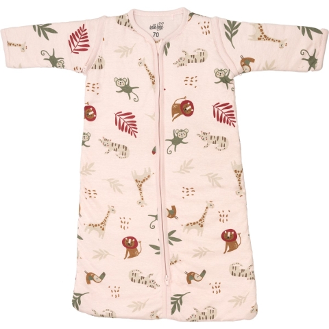 Slaapzak With Love Jersey Afritsbare Mouw Animals Pink 70cm