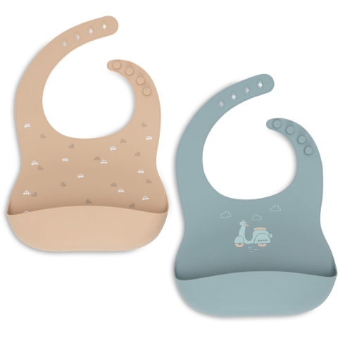 Slabber Jollein Siliconen On The Go 2-pack