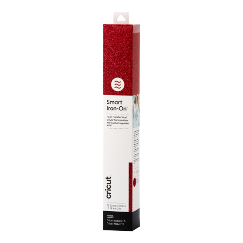Cricut Smart Iron-on Met Glitters 33 X 91 Cm - Rood (1 Vel)
