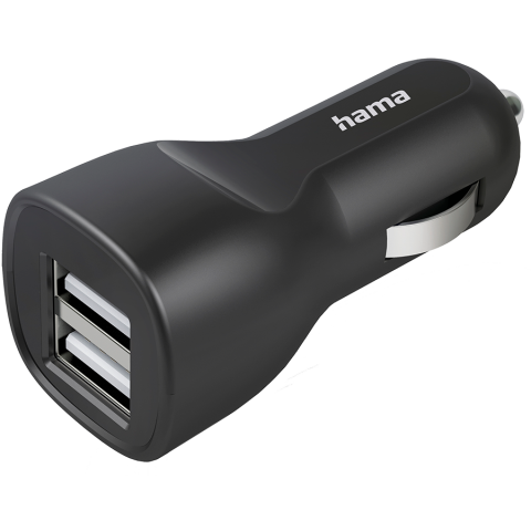 Hama 201636 Autolader 2x Usb 12w Zwart