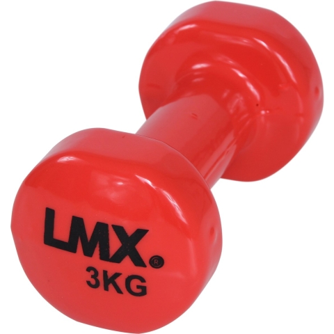 Lifemaxx Vinyl Dumbbellset - Set van 2 x 3 kg - Rood