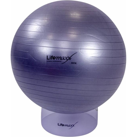 Lifemaxx Gymball - Anti-Burst Fitnessball - 55 cm - Zilver