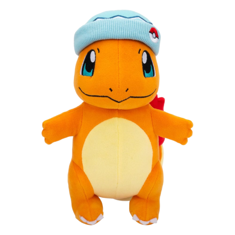 Jazwares Pokémon Pluche Knuffel - Charmander Met Hoed 20 Cm