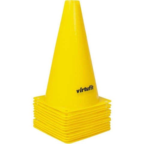VirtuFit Pionnen Set - 23 cm - 12 Stuks - Geel