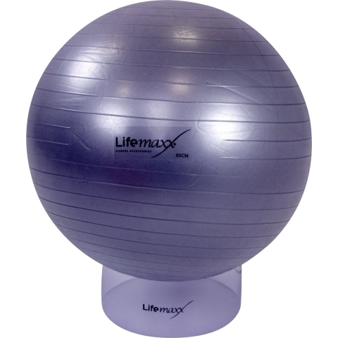 Lifemaxx Gymball - Anti-Burst Fitnessball - 65 cm - Zilver