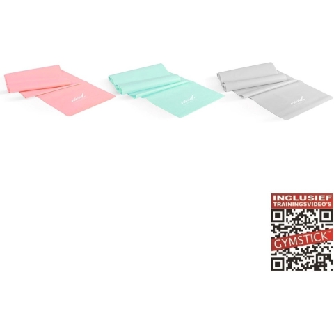 Gymstick Vivid Exercise Bands Set - Weerstandsbanden Set - 3 Stuks - Met Online Trainingsvideo's