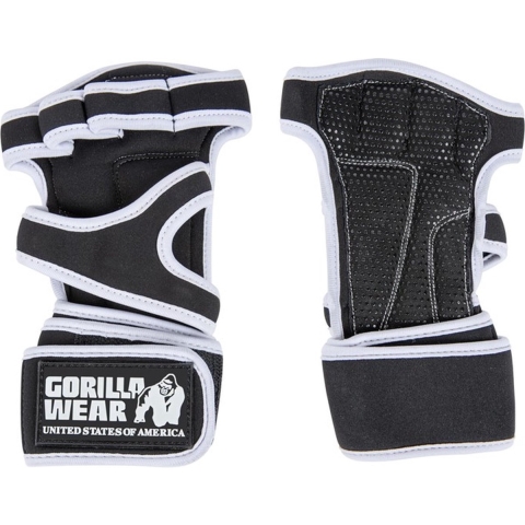 Gorilla Wear Yuma Krachtsport Handschoenen - Zwart/Wit - S