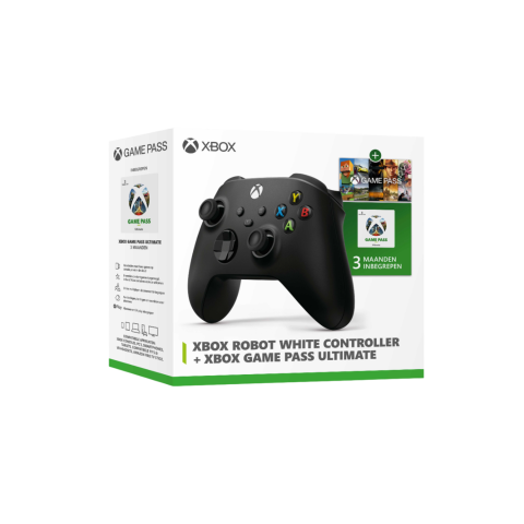 Microsoft Xbox Wireless Controller + Game Pass Ultimate Online 3 Maanden Series Zwart