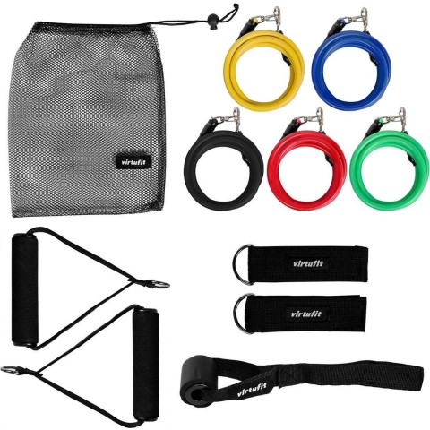 VirtuFit Resistance Kit - 11-delige Weerstandsbanden Set - Inclusief Handvaten