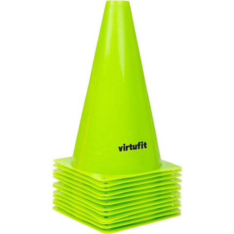 VirtuFit Pionnen Set - 23 cm - 12 Stuks - Groen