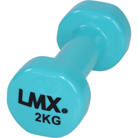 Lifemaxx Vinyl Dumbbellset - Set van 2 x 2 kg - Turquoise