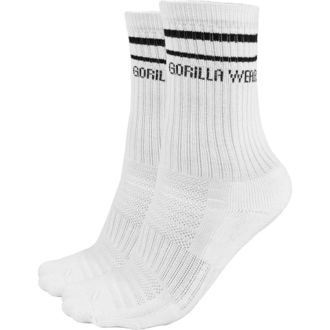 Gorilla Wear Crew Sokken 2-Pack - Wit - EU 43-46