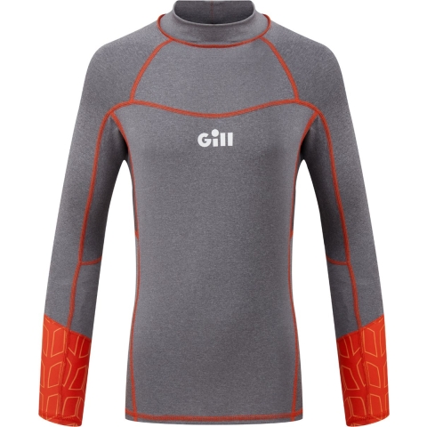 Gill Pro Rash Vest LS UV+ shirt lange mouwen grijs junior