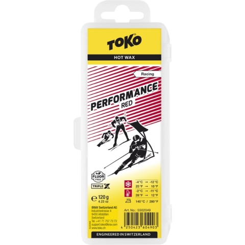 TOKO Performance Hot Wax Red 120 gram ski en snowboard wax