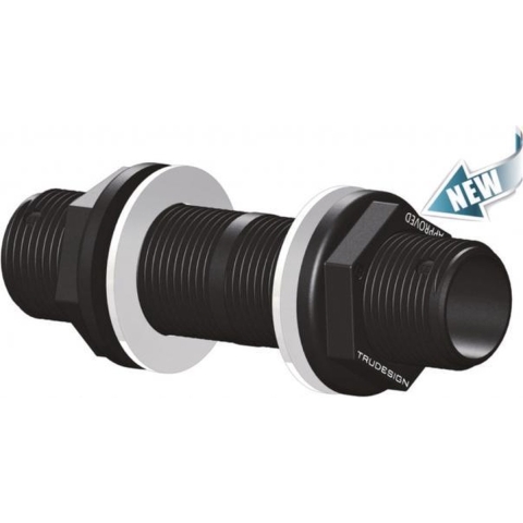 TruDesign Schotdoorvoer 25 mm (1 inch) BSP 140 mm ring en moer kunststof