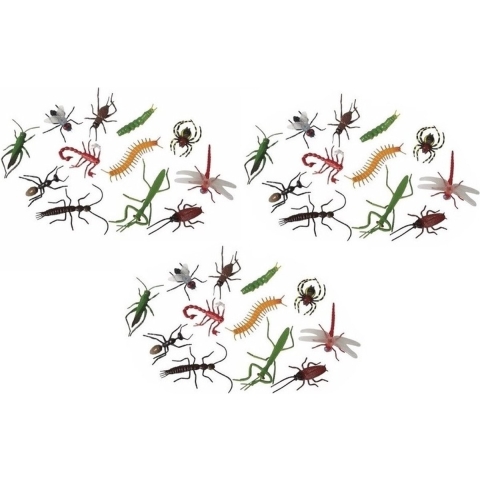 36x Plastic fop beestjes insecten -