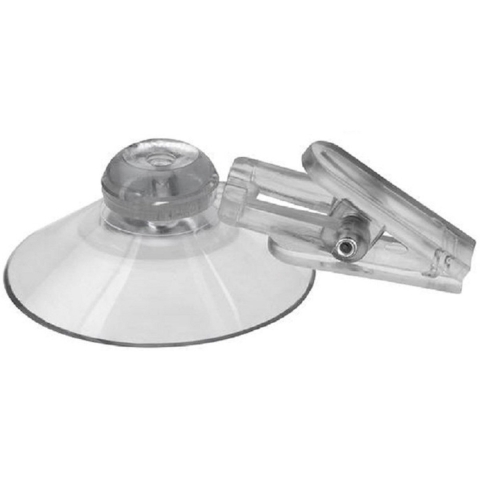 15x Zuignappen met klemmetje van kunststof 4 cm -