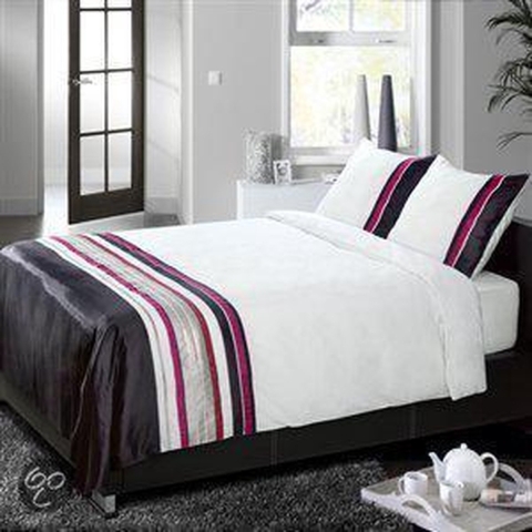 Descanso Stripe Purple dekbedovertrek
