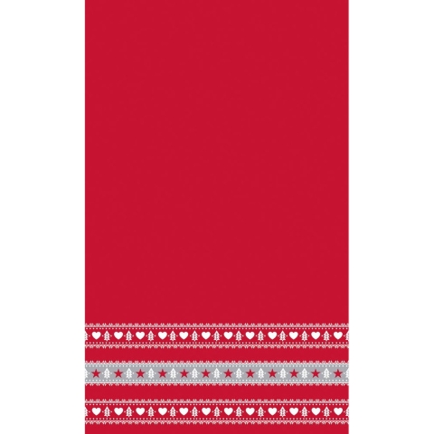 2x stuks kerst thema papieren tafelkleden/tafellakens scandinavisch 138 x 220 cm -