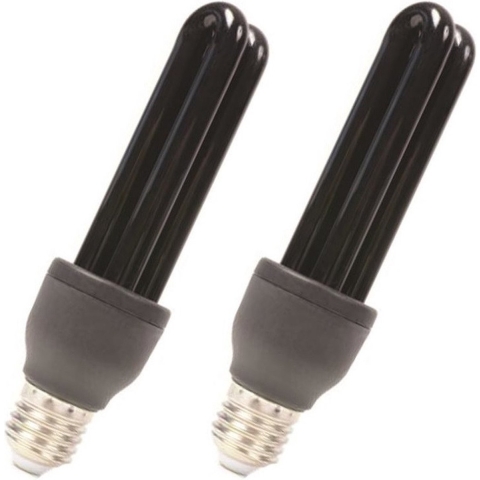 Blacklight lampen grote E27 fitting - 2x - 25 watt - 10 cm - verlichting -
