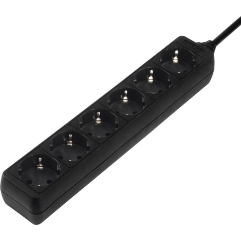Hama 6 Way Stekkerdoos Zwart